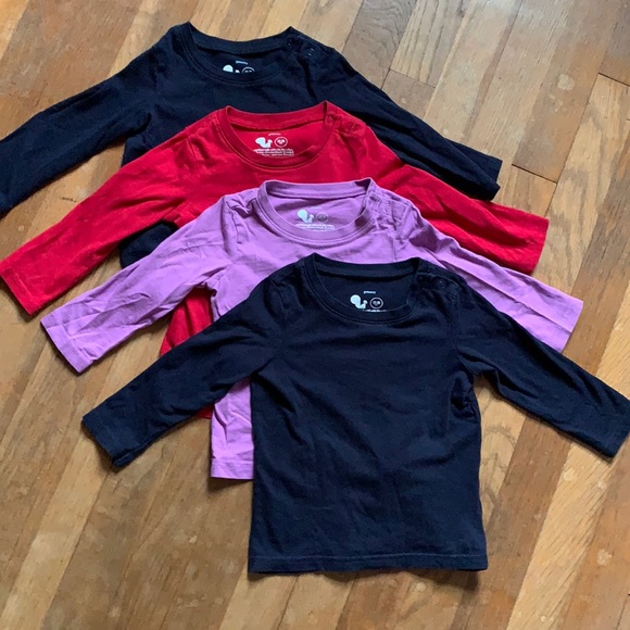 Primary bundle 4 x long sleeve tees 100% cotton